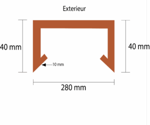 Couvertine muret galva standard