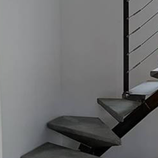 escalier limon central quart tournant